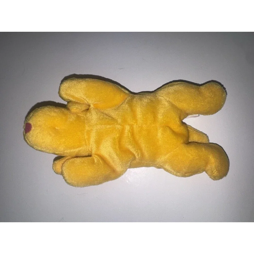 Vintage 1998 Lisa Frank Caymus Yellow Puppy Dog Fantastic Beans Plush 8”